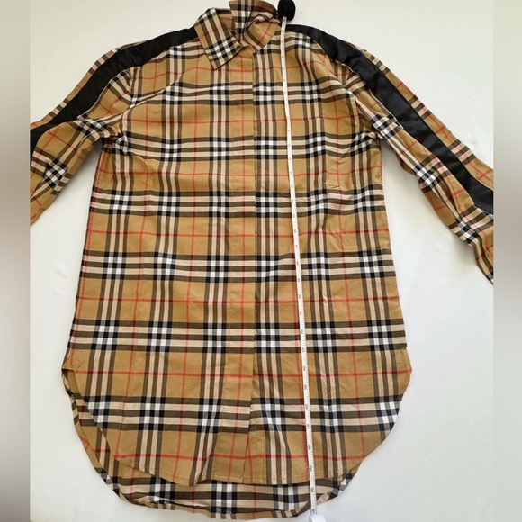 NWT Burberry Satin Stripe Vintage Check Shirt - Picture 16 of 16